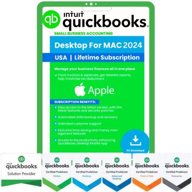 QuickBooks Desktop MAC 2024 Lifetime Activation – 3 USERS
