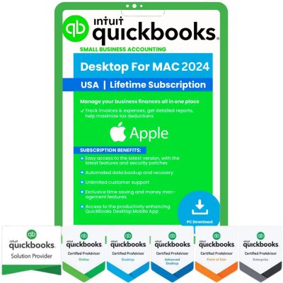 QuickBooks Desktop MAC 2024 Lifetime Activation – 3 USERS